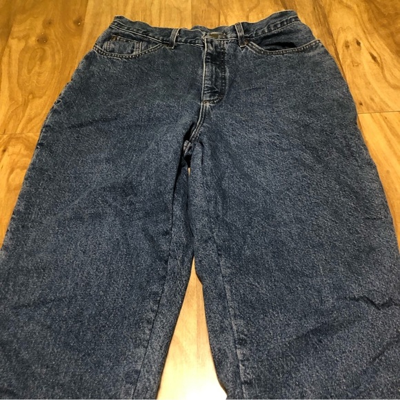 Vintage LL Bean Womens Size 14 Snowflake Flannel Lined Jeans Made In USA - Picture 2 of 11